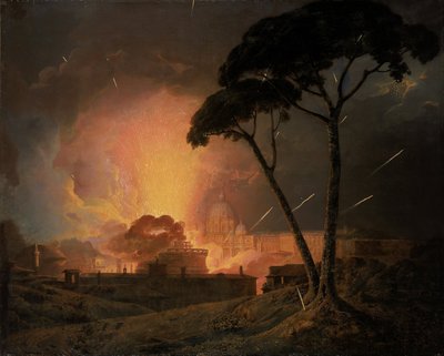 Die jährliche Girandola am Castel Sant’Angelo, Rom von Joseph Wright of Derby